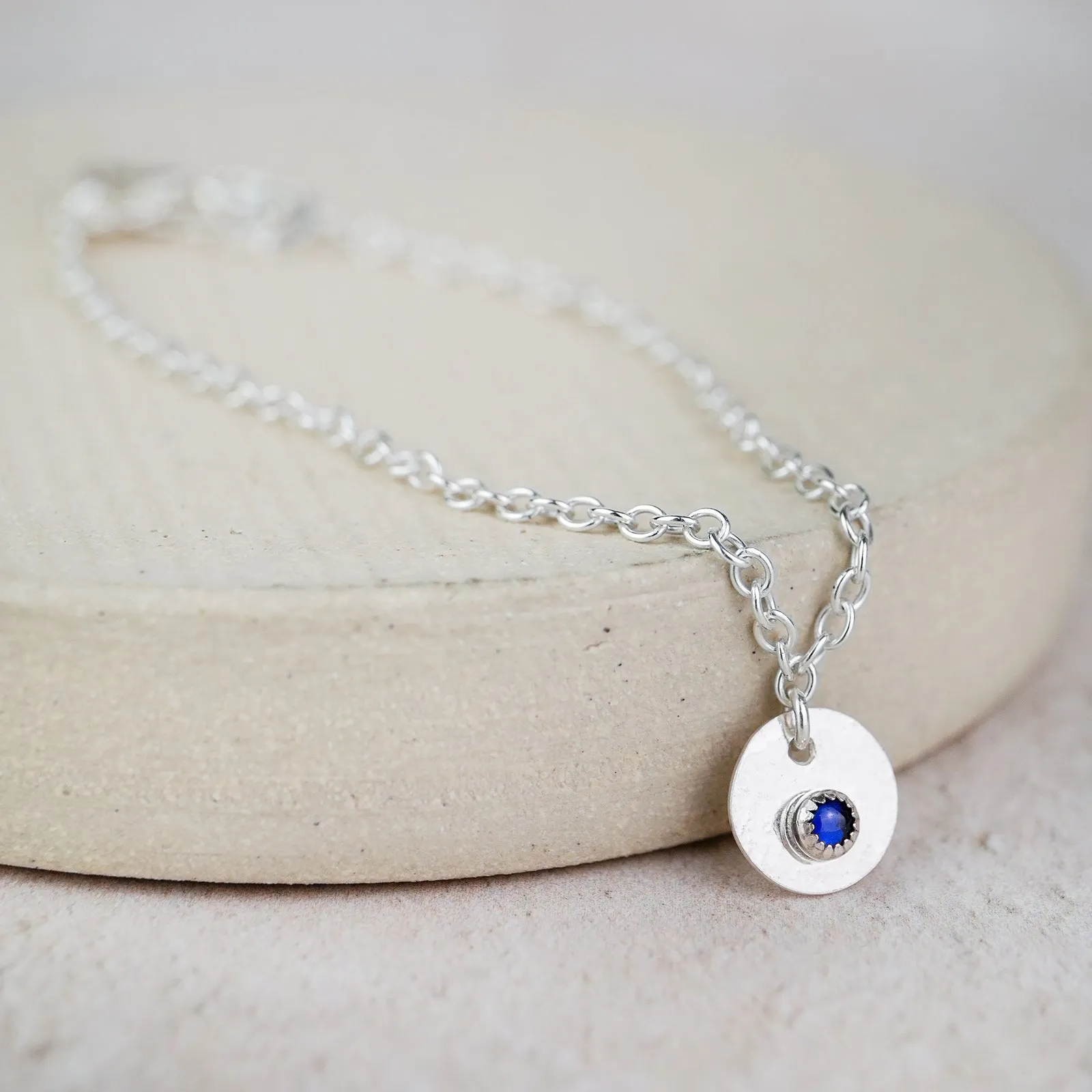 Sterling Silver Boho Birthstone Bracelet