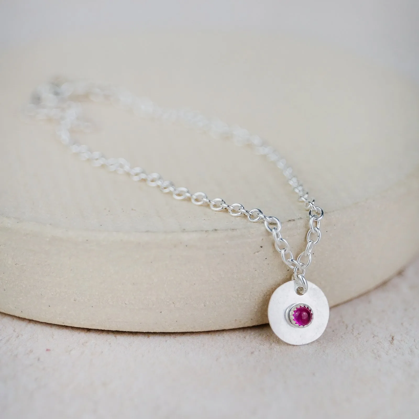 Sterling Silver Boho Birthstone Bracelet