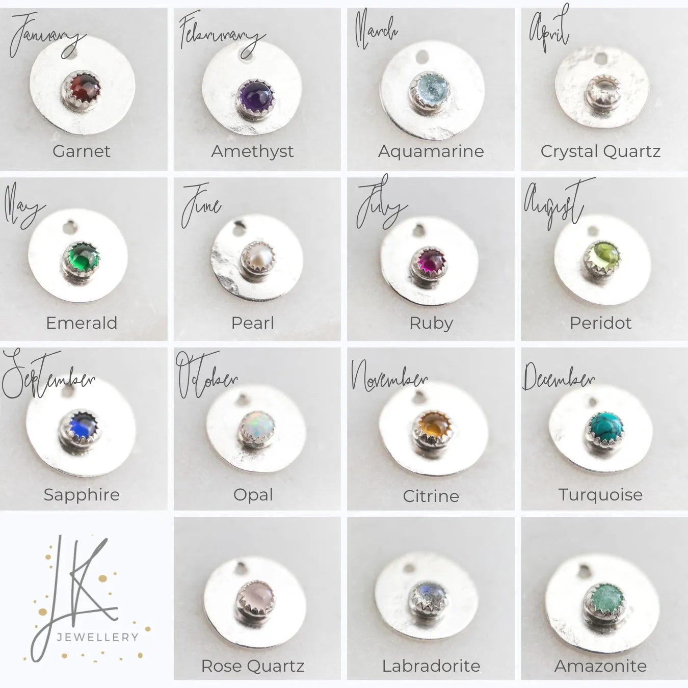 Sterling Silver Boho Birthstone Bracelet