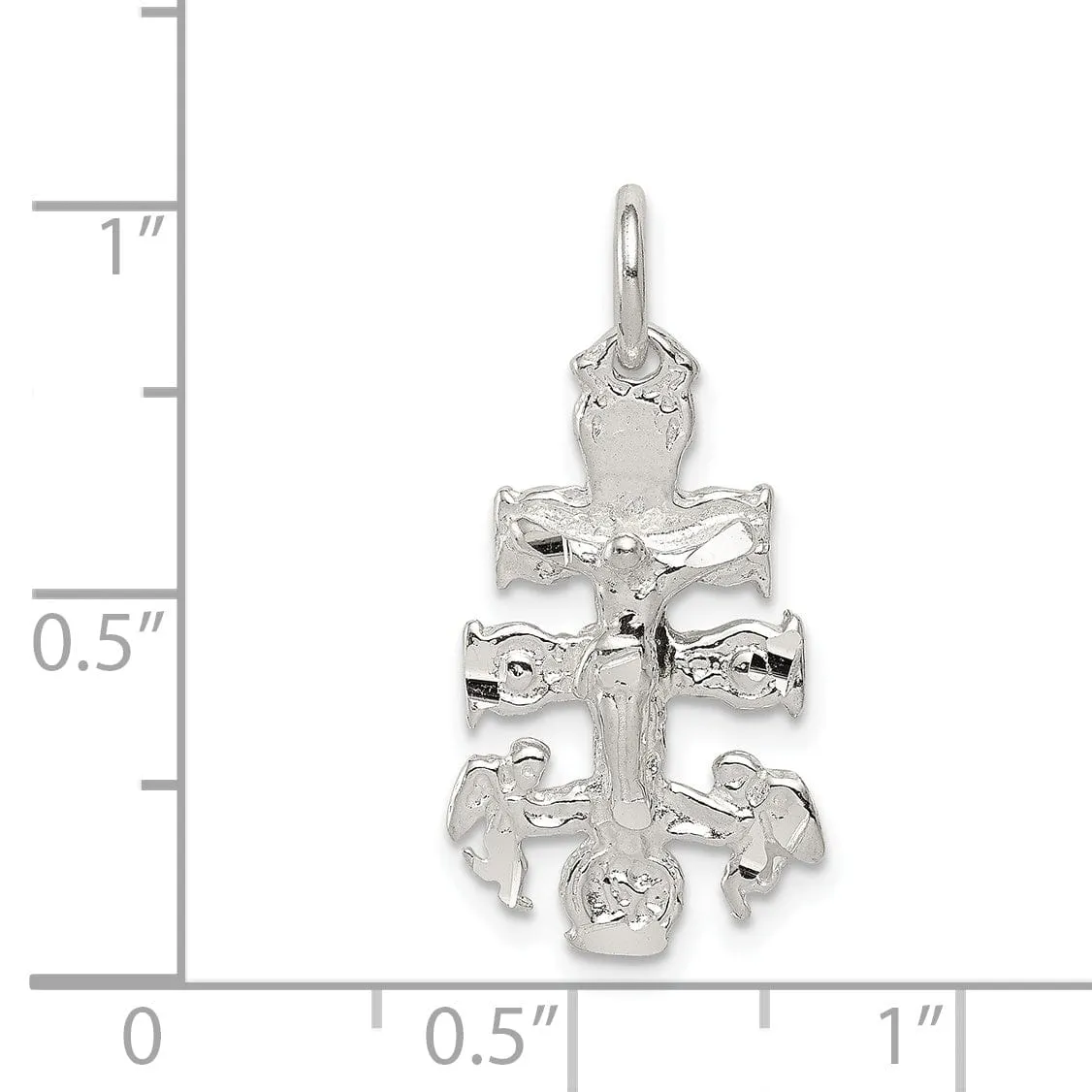 Sterling Silver Cara Vaca Crucifix Pendant