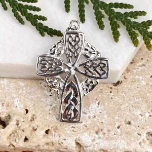 Sterling Silver Celtic Cross Pendant Charm