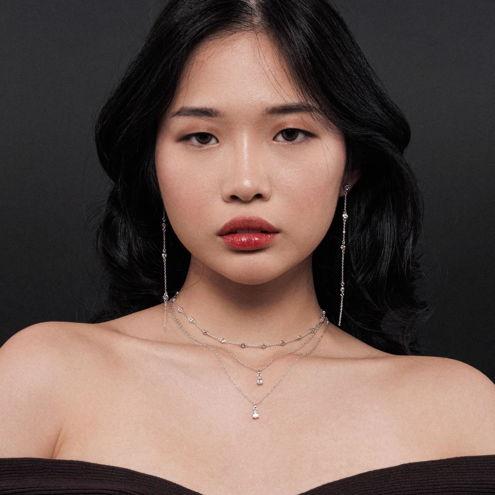 Sterling Silver Choker Necklace with Sky Blue Topaz