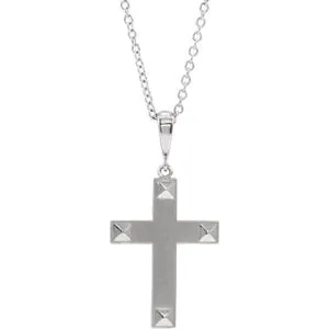 Sterling Silver Cross 20" Necklace