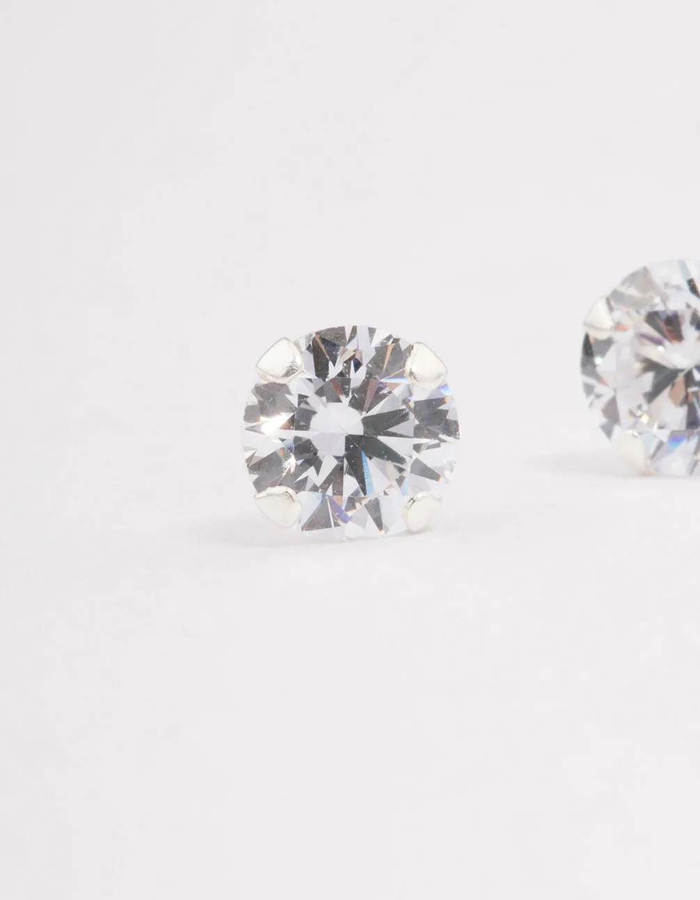 Sterling Silver Cubic Zirconia Stud Earrings