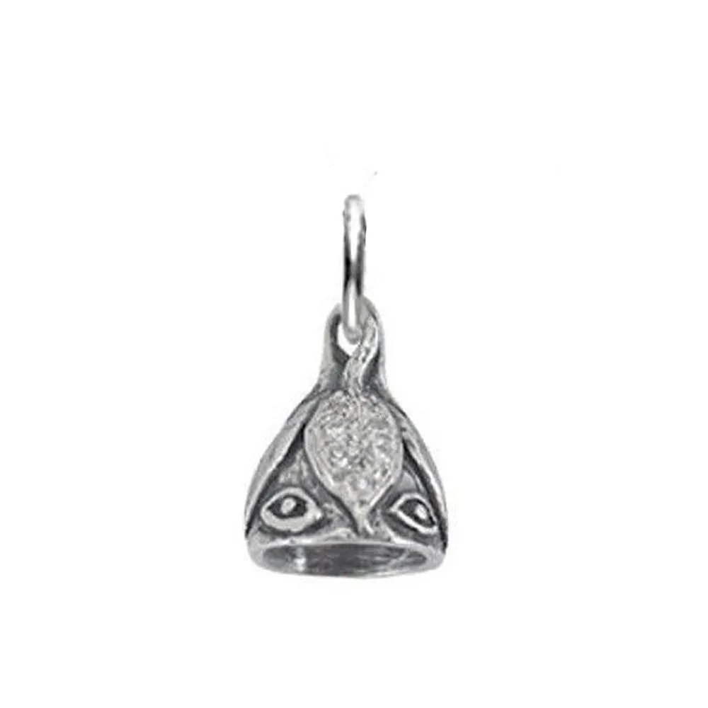 Sterling silver Evil Eye Lotus Bell Pendant