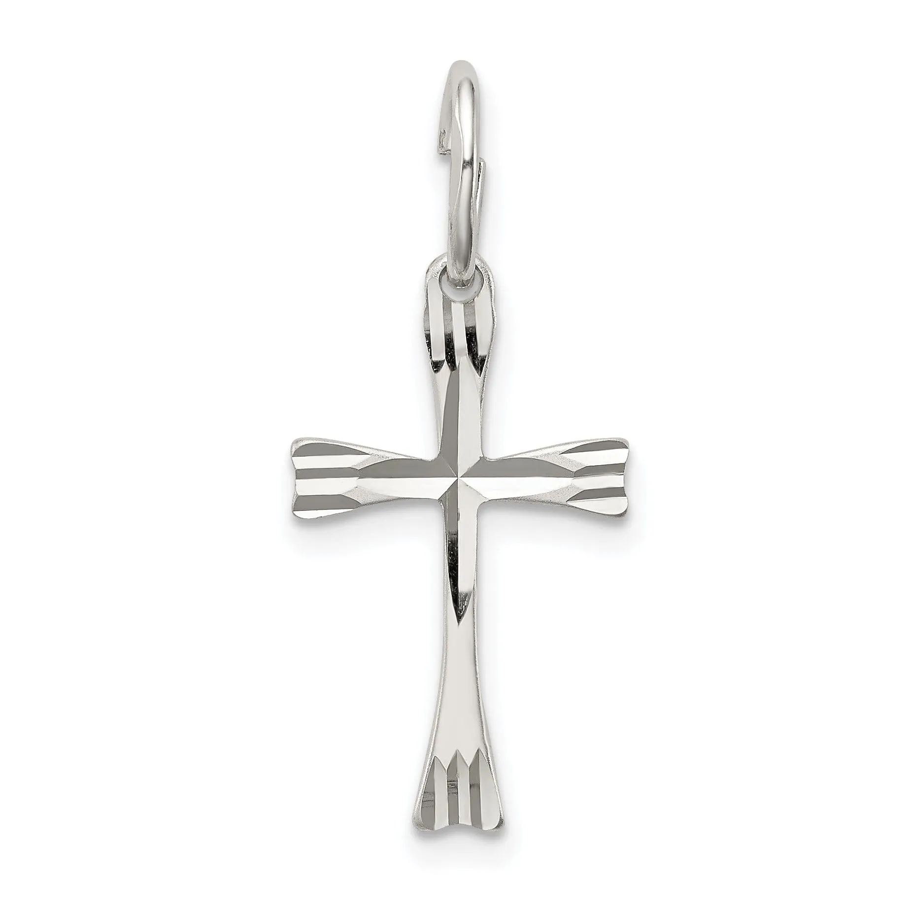 Sterling Silver Fleur de lis Cross Pendant