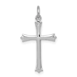 Sterling Silver Fleur De Lis Cross Pendant