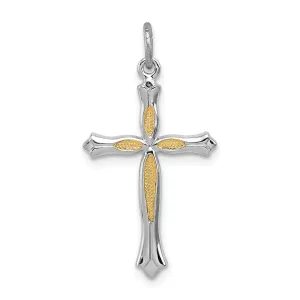 Sterling Silver Fleur De Lis Cross Pendant