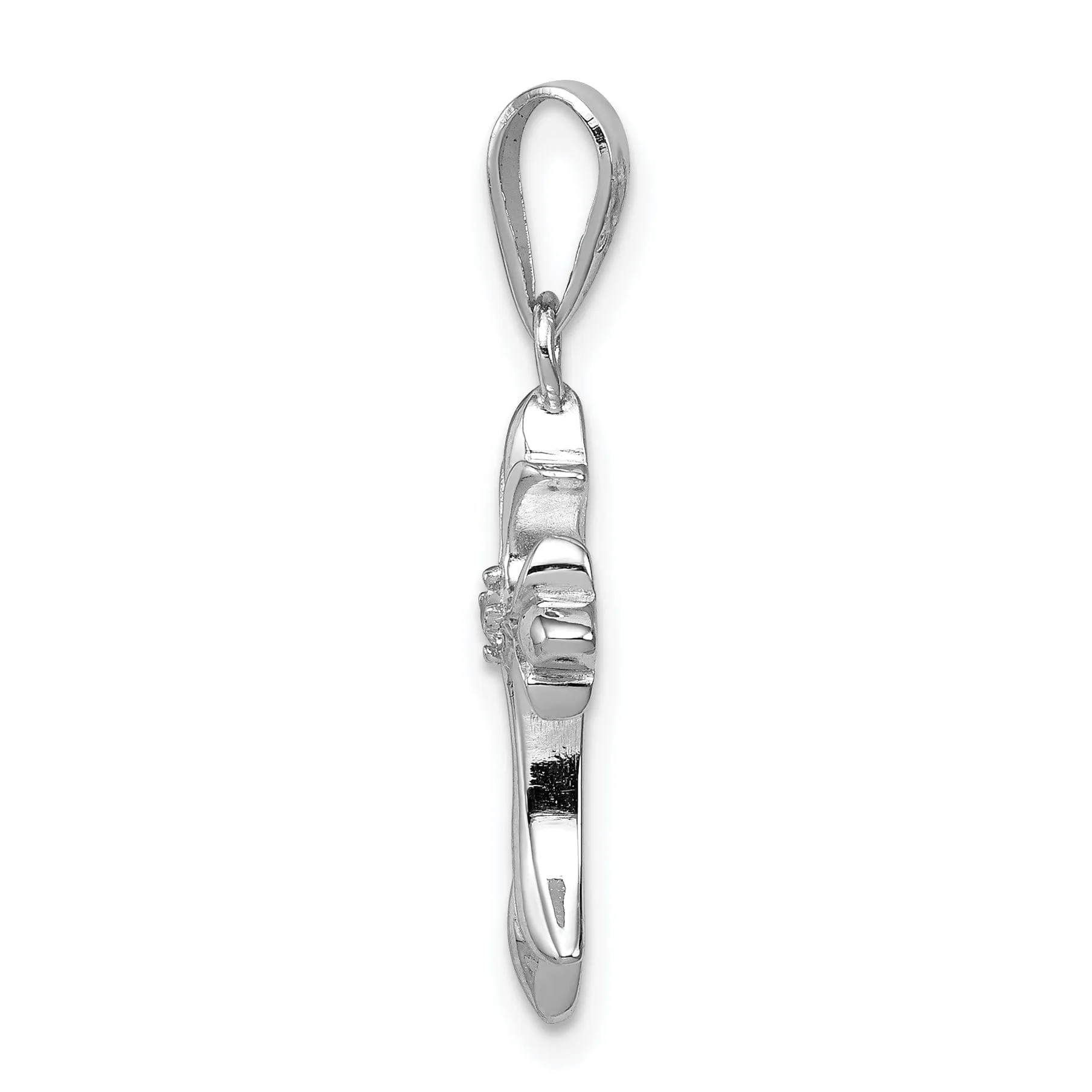 Sterling Silver Fleur De Lis Cross Pendant