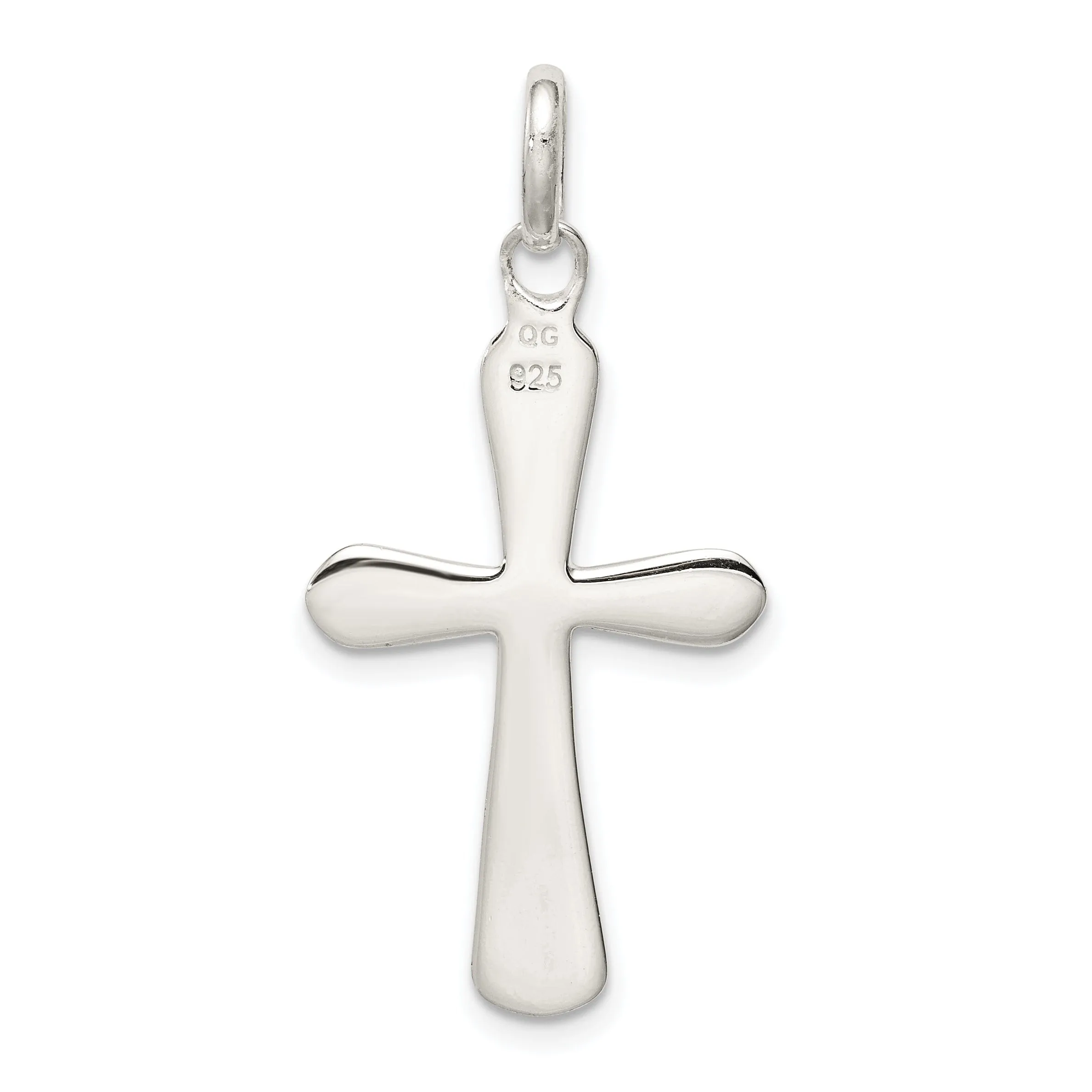 Sterling Silver Fleur De Lis Cross Pendant