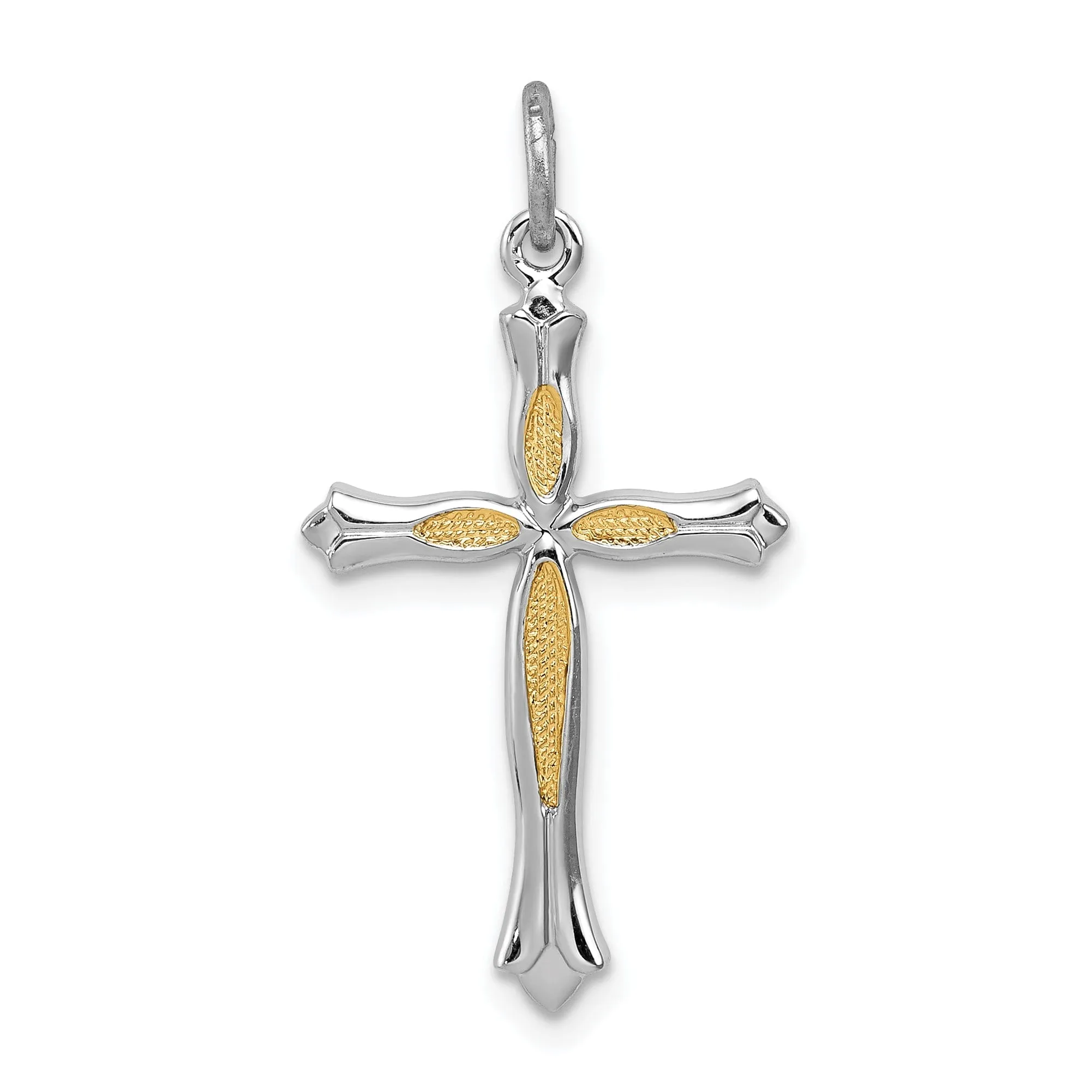 Sterling Silver Fleur De Lis Cross Pendant