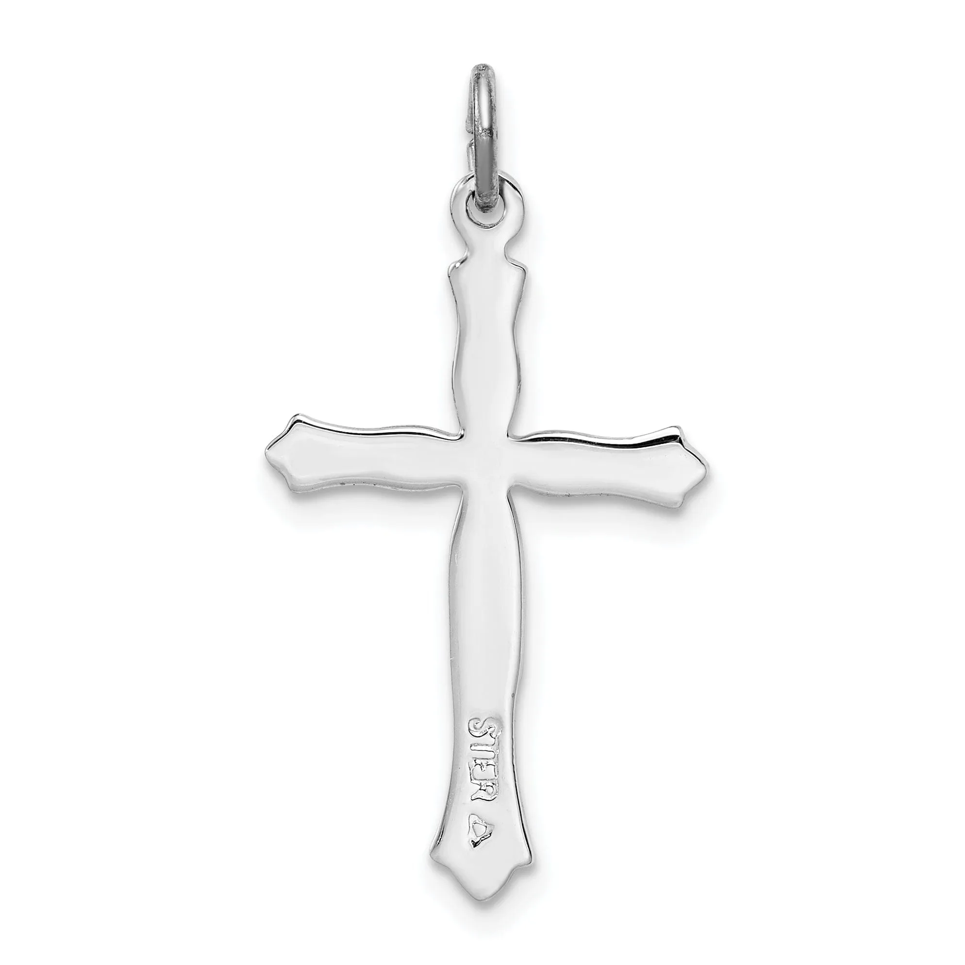 Sterling Silver Fleur De Lis Cross Pendant