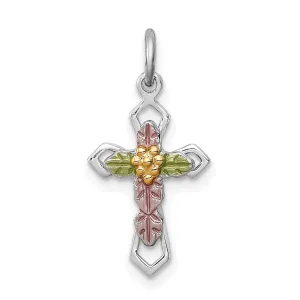 Sterling Silver Fleur de lis Cross Pendant