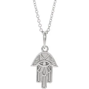 Sterling Silver Hamsa Necklace