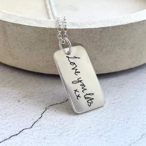 Sterling Silver Handwriting Pendant