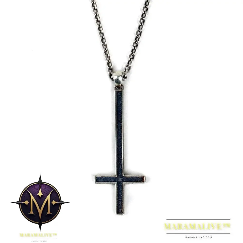 Sterling Silver Inverted Cross Pendant - Cross Jewelry