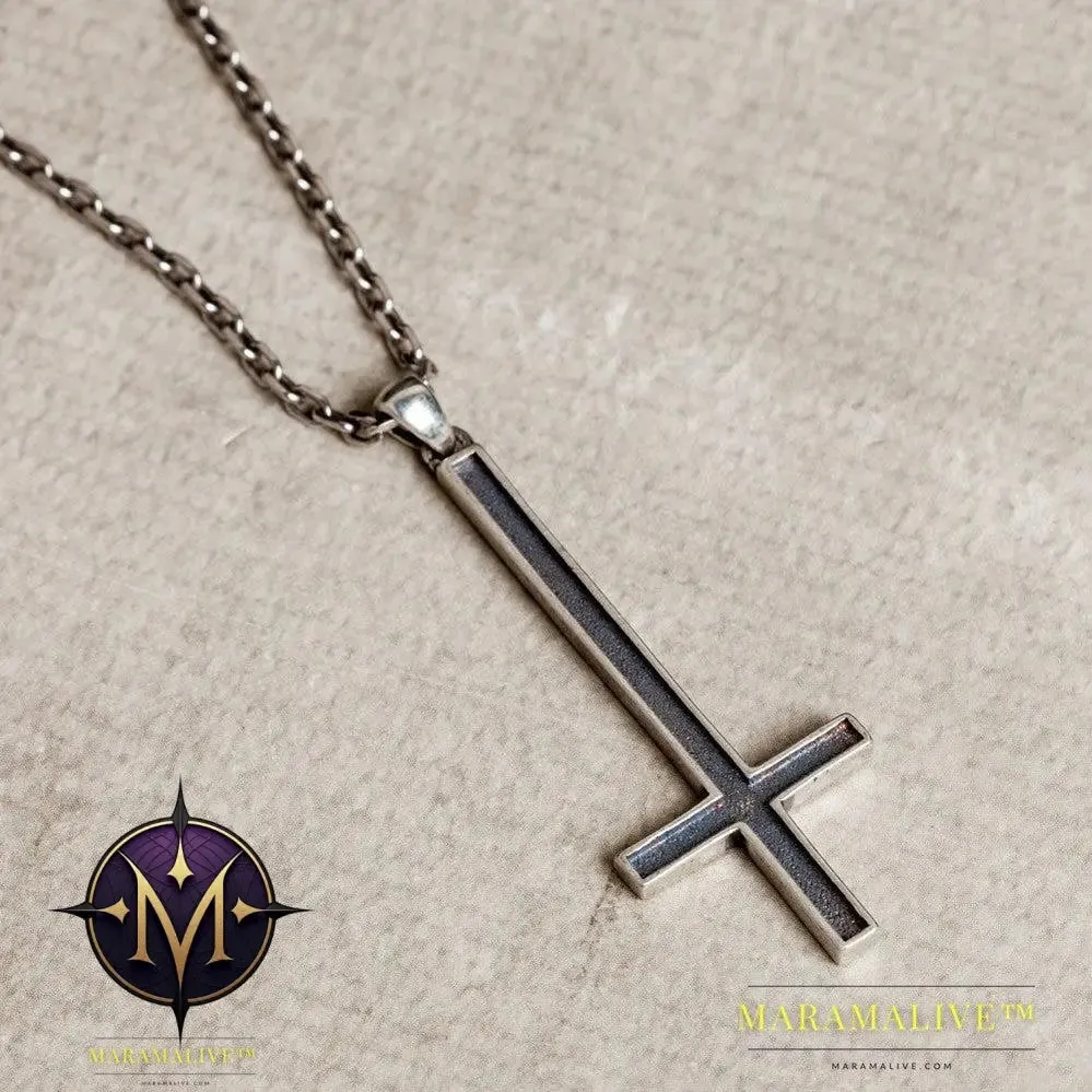 Sterling Silver Inverted Cross Pendant - Cross Jewelry