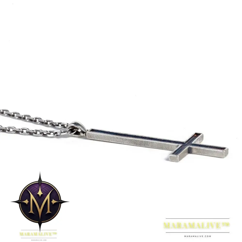 Sterling Silver Inverted Cross Pendant - Cross Jewelry