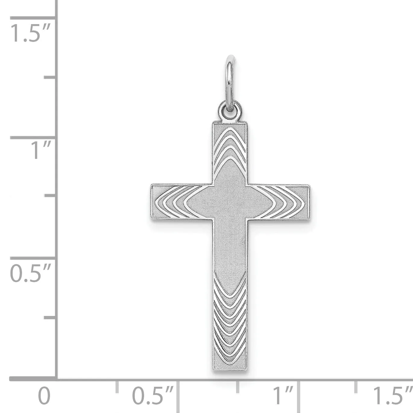 Sterling Silver Laser Designed Cross Pendant