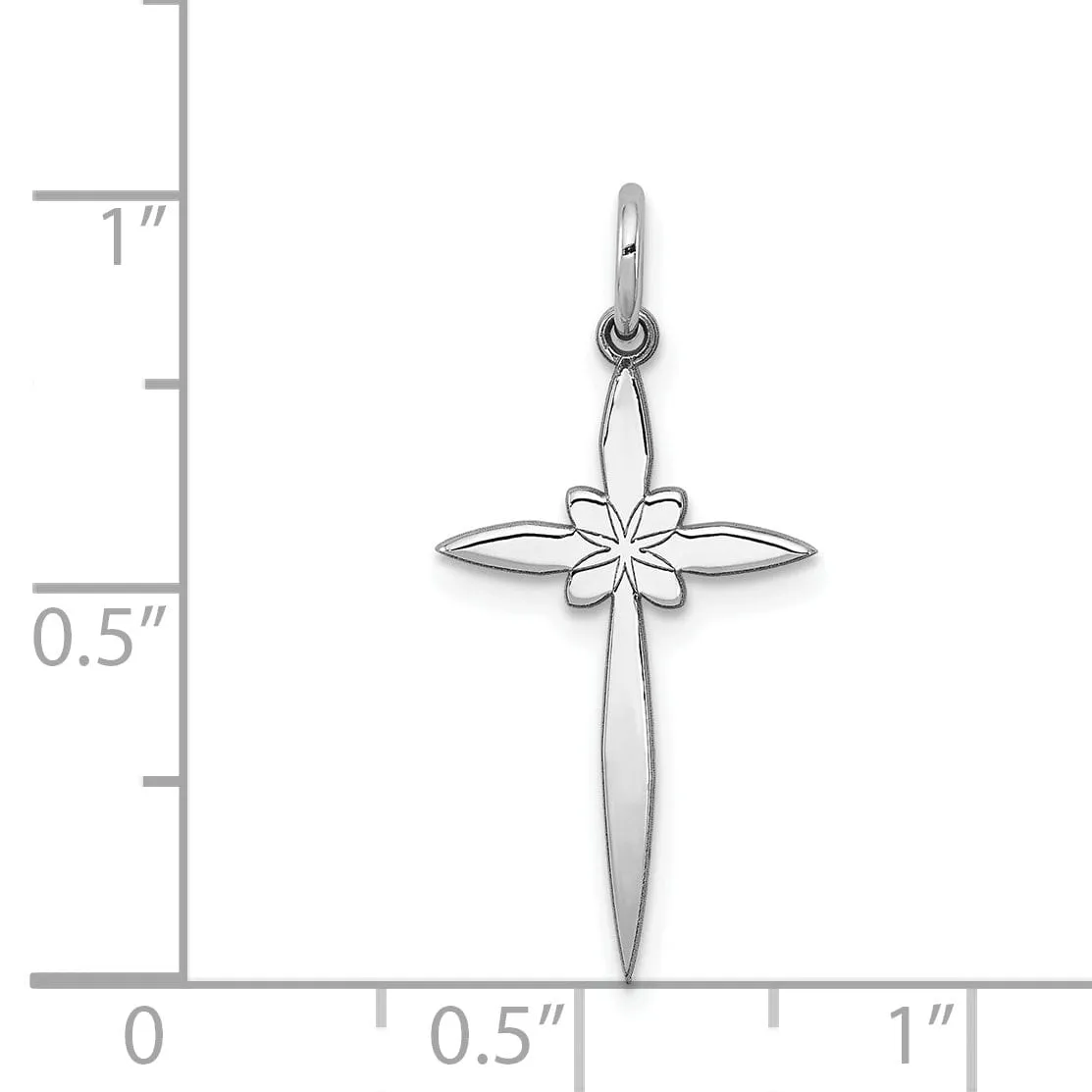 Sterling Silver Laser Designed Cross Pendant