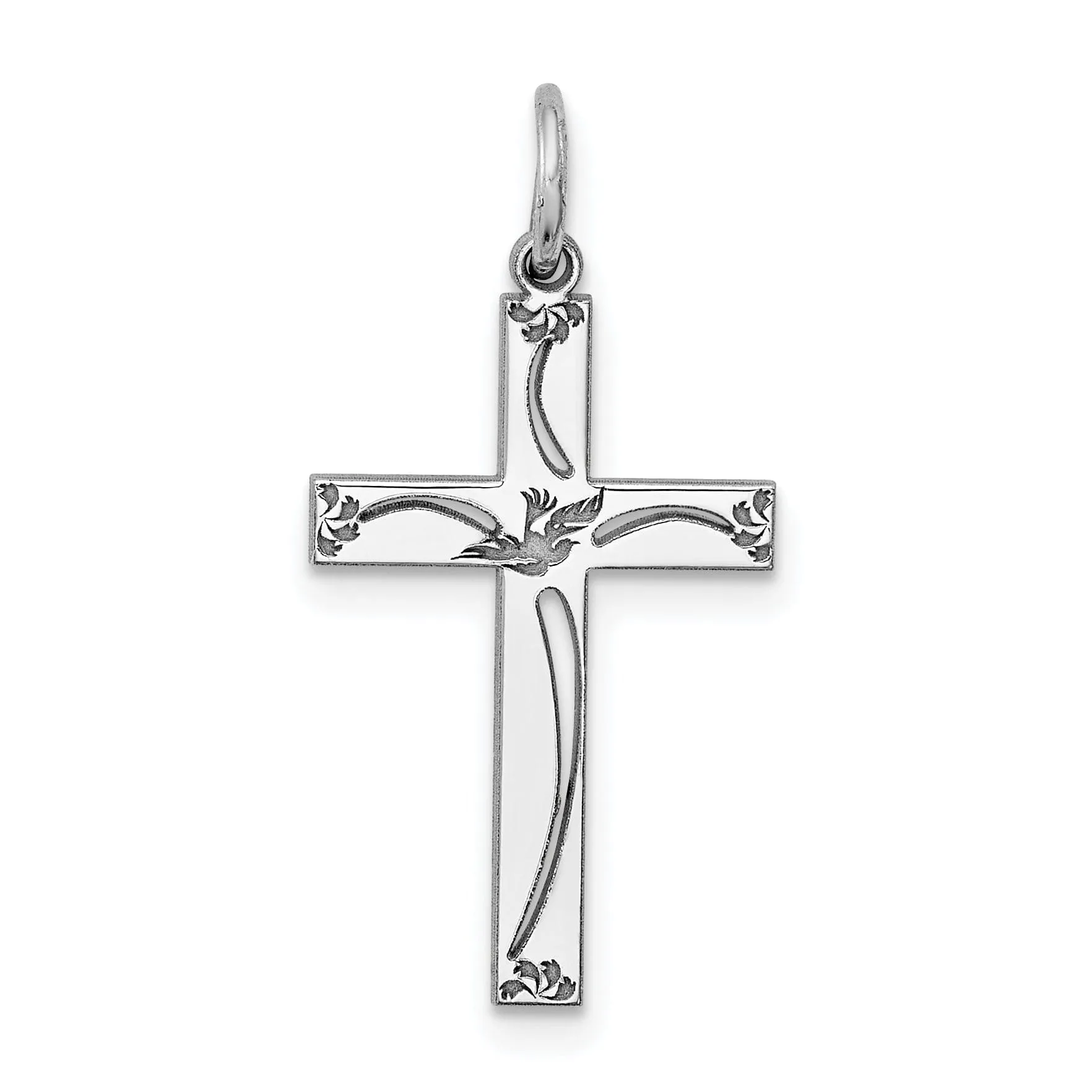 Sterling Silver Laser Designed Cross Pendant