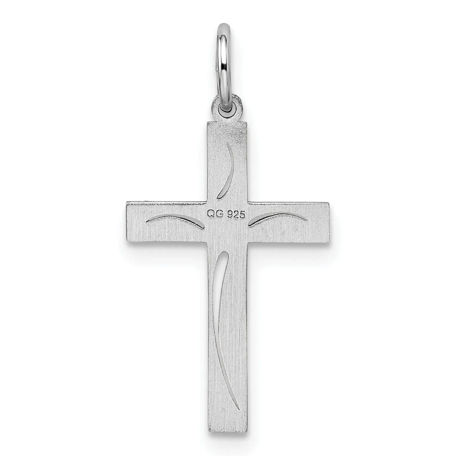 Sterling Silver Laser Designed Cross Pendant