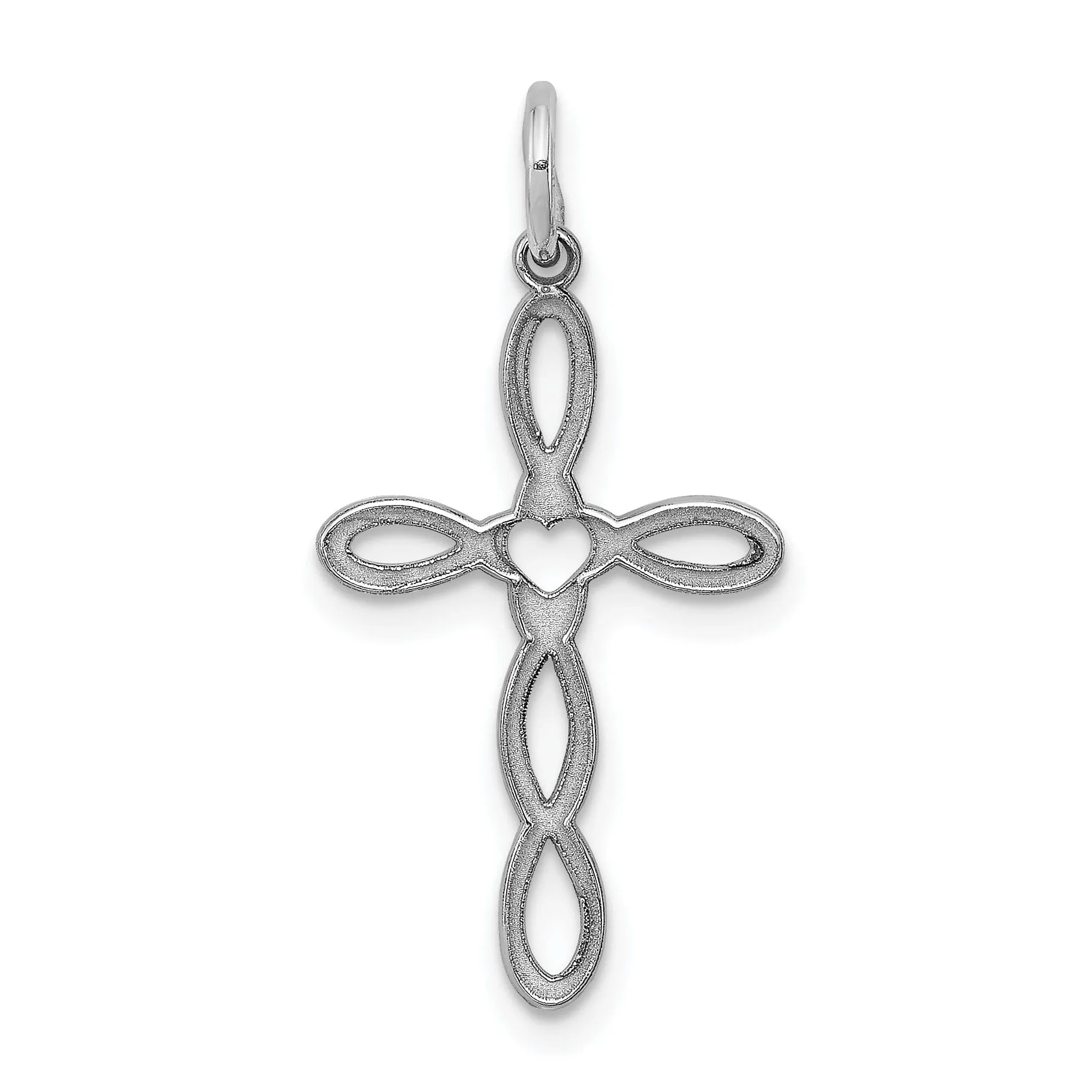 Sterling Silver Laser Designed Cross Pendant