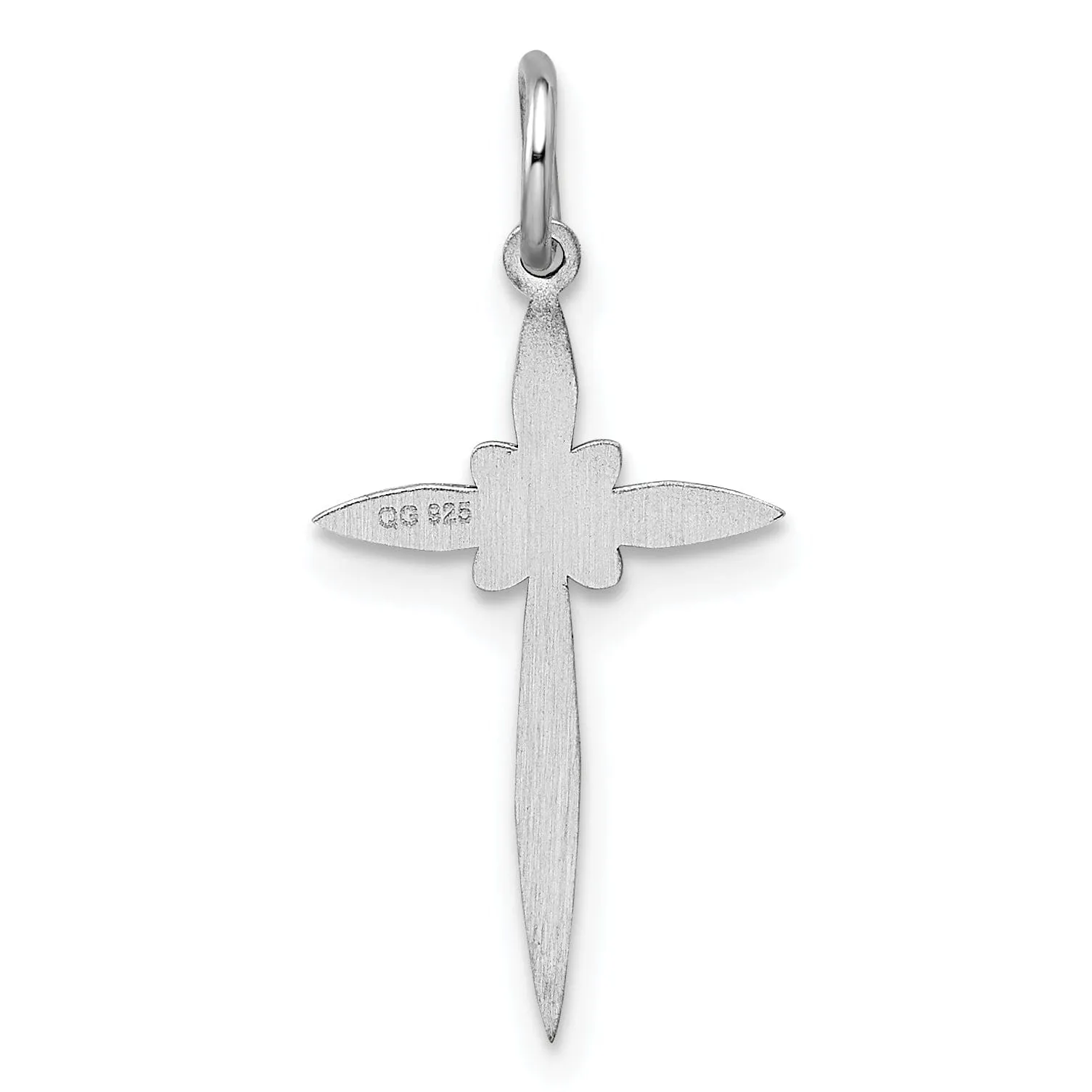 Sterling Silver Laser Designed Cross Pendant