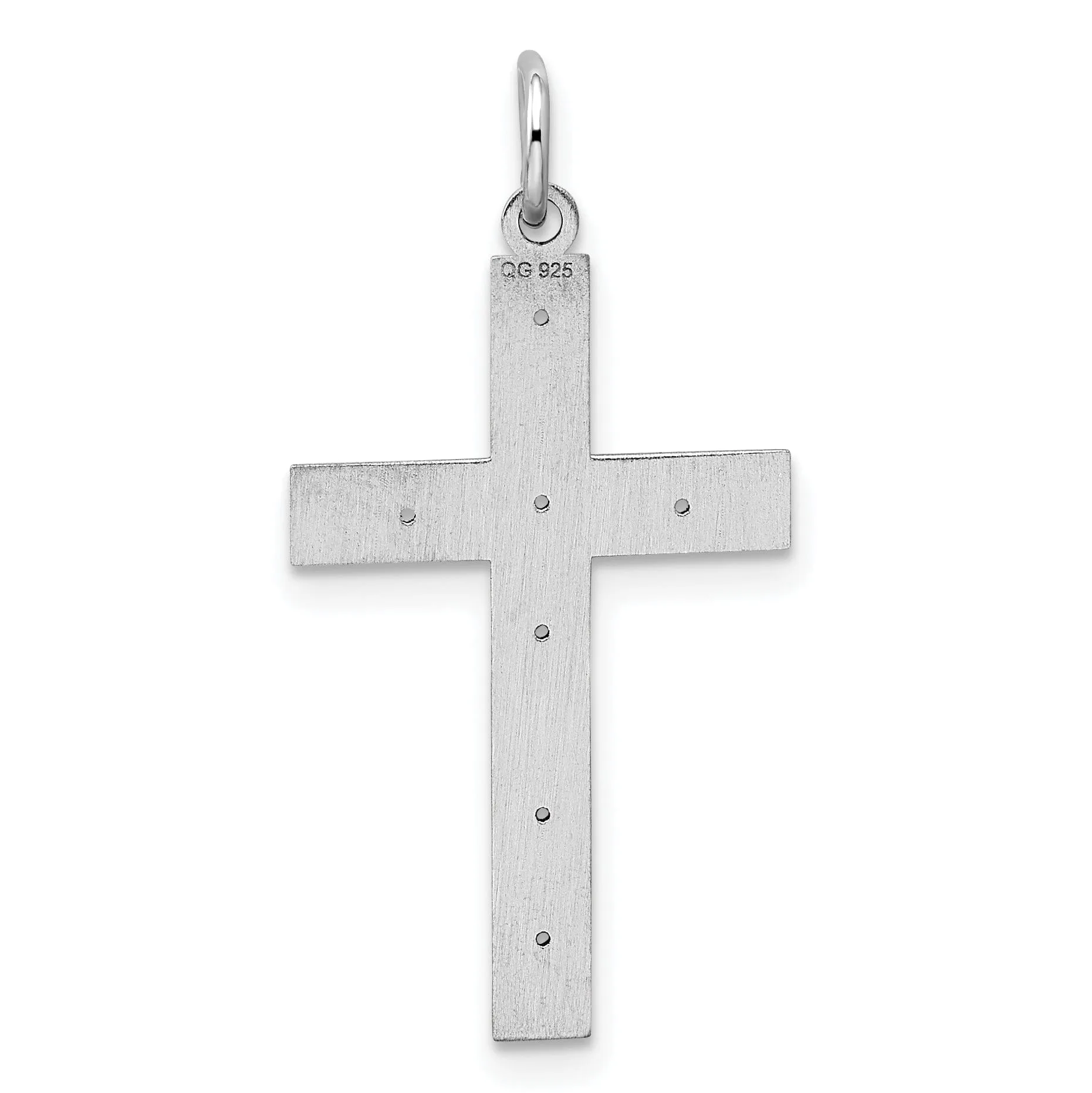 Sterling Silver Laser Designed Cross Pendant