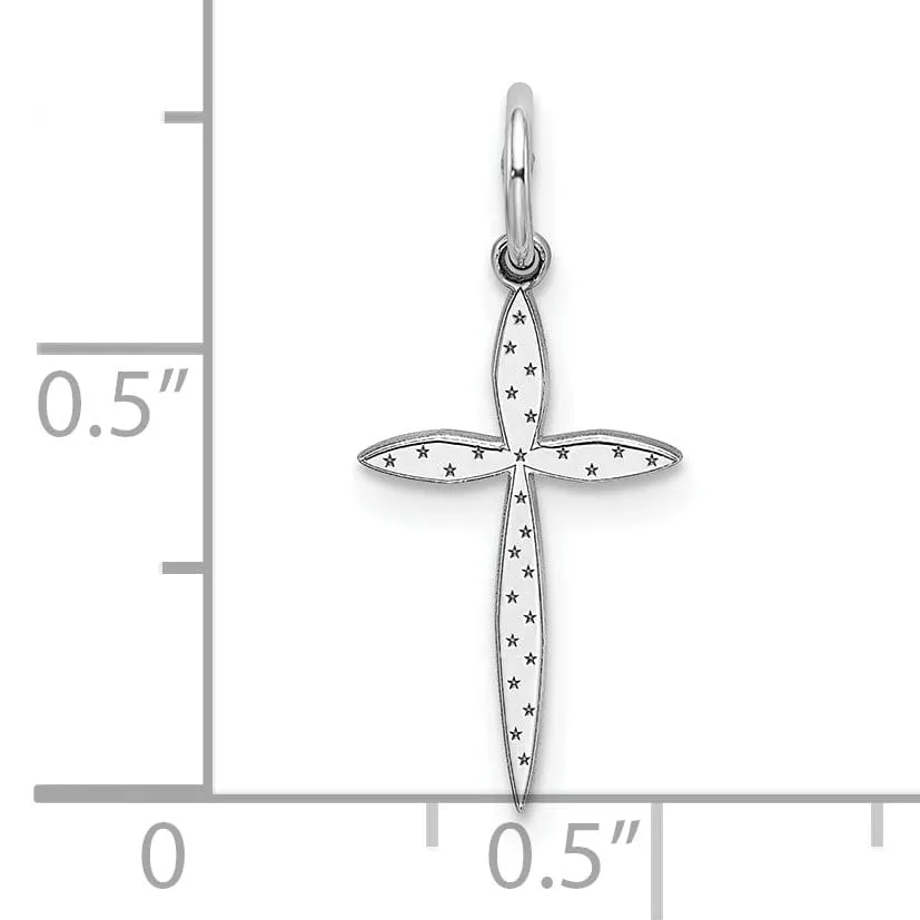 Sterling Silver Laser Designed Cross Pendant
