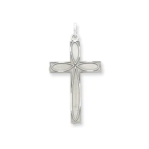 Sterling Silver Laser Designed Cross Pendant