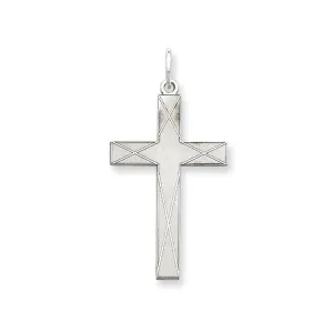Sterling Silver Laser Designed Cross Pendant