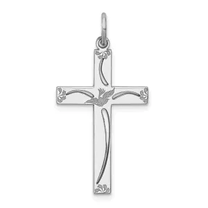 Sterling Silver Laser Designed Cross Pendant