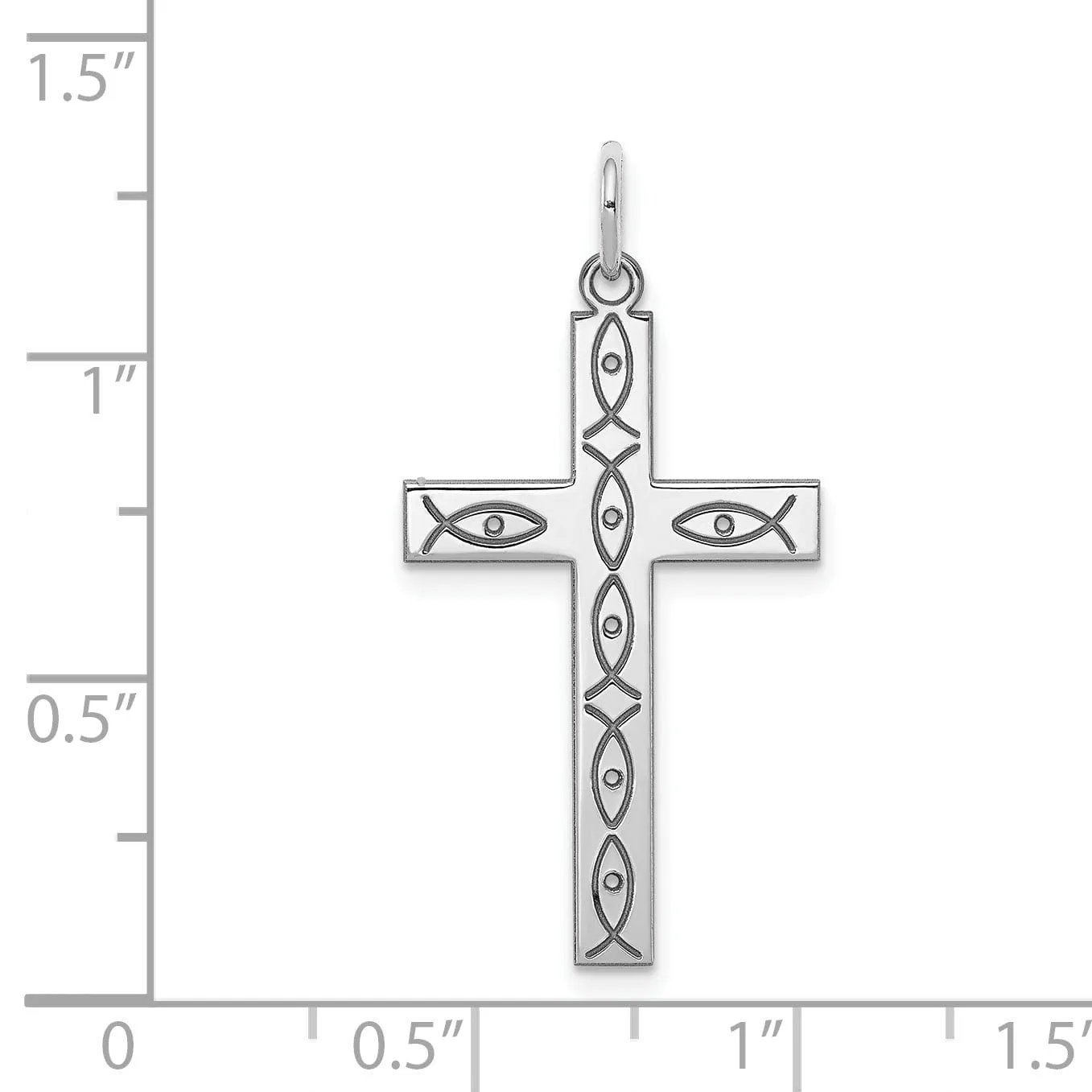 Sterling Silver Laser Designed Cross Pendant