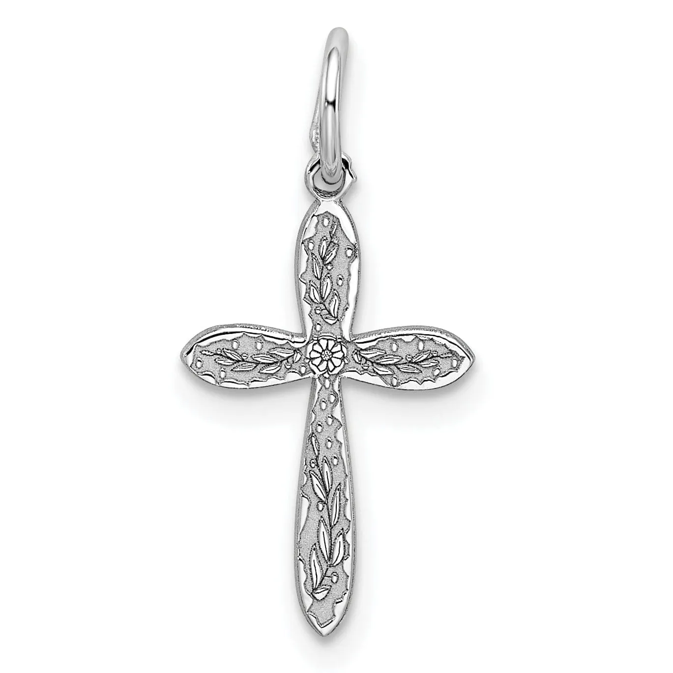 Sterling Silver Laser Designed Cross Pendant