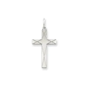 Sterling Silver Laser Designed Cross Pendant