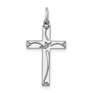Sterling Silver Laser Designed Cross Pendant