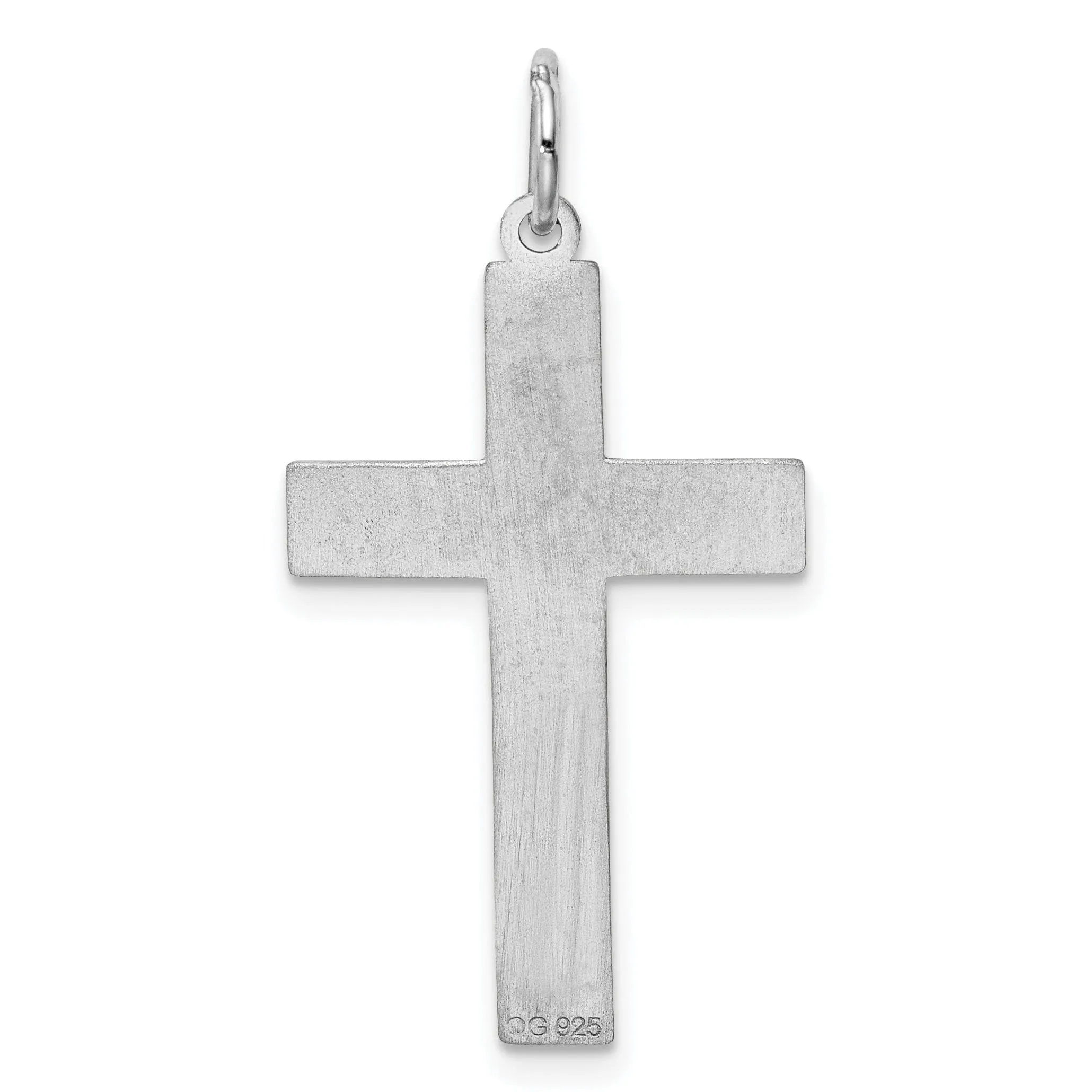 Sterling Silver Laser Designed Cross Pendant