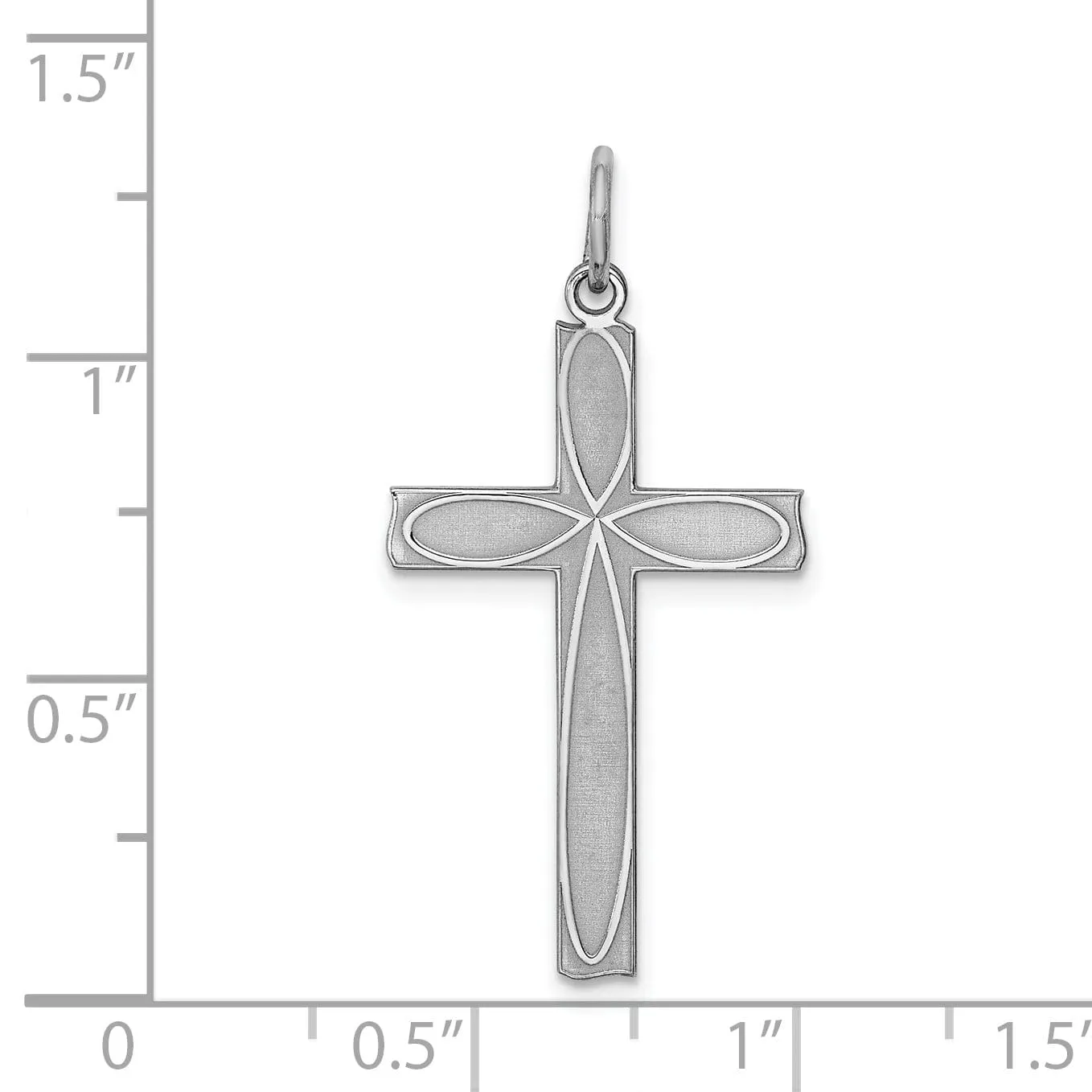 Sterling Silver Laser Designed Cross Pendant