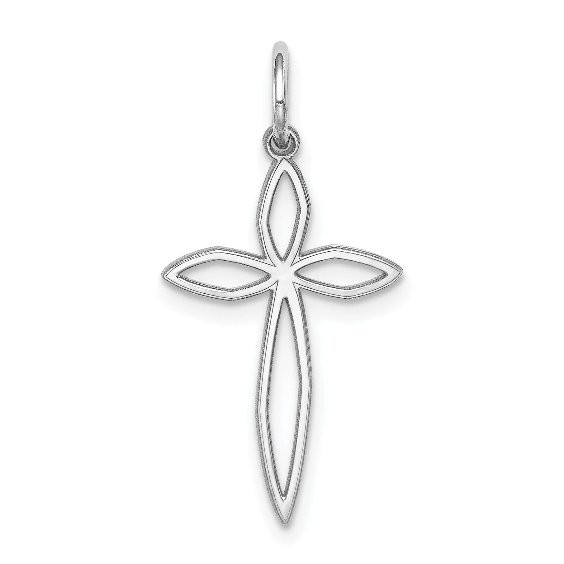 Sterling Silver Laser Designed Cross Pendant