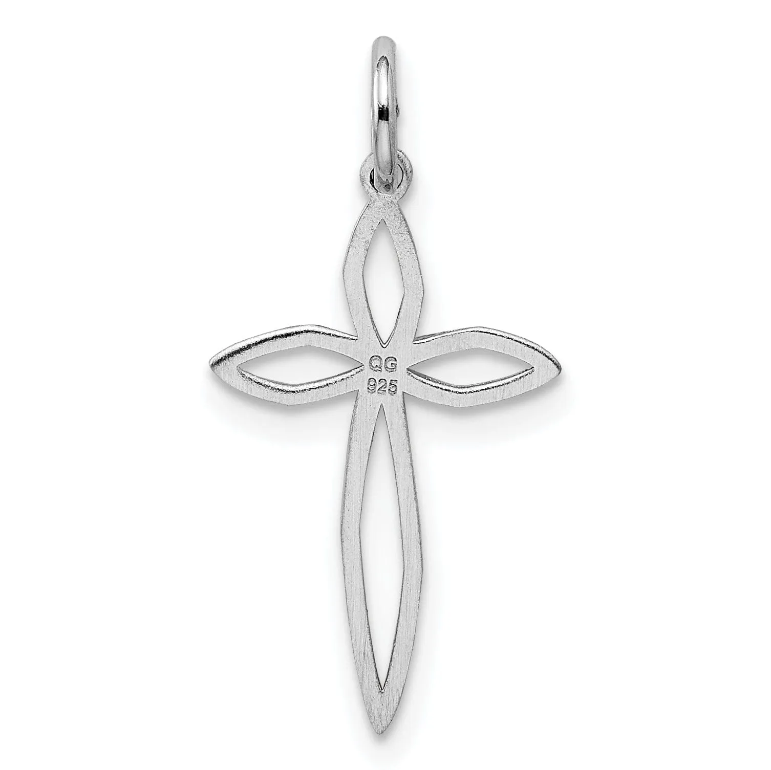 Sterling Silver Laser Designed Cross Pendant