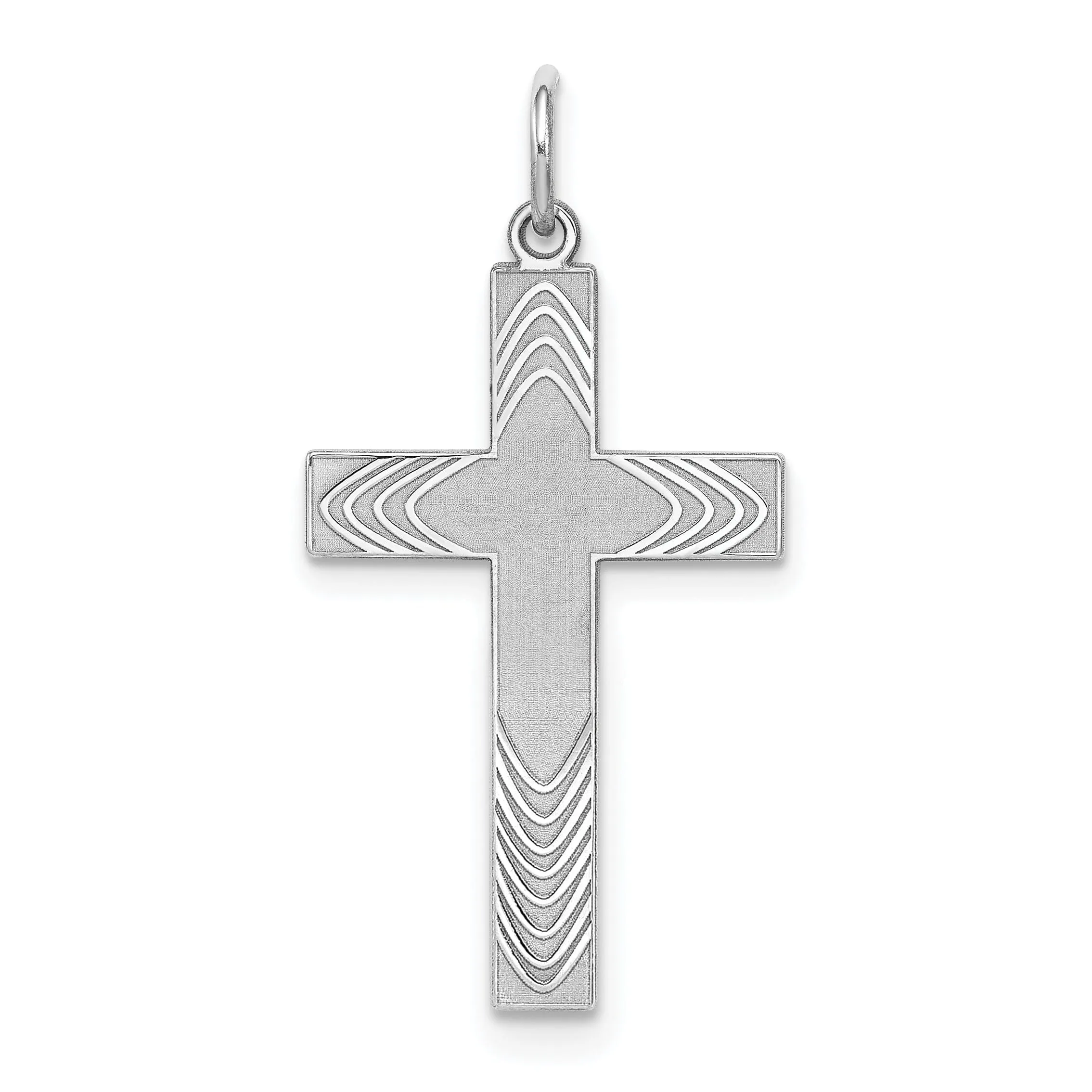 Sterling Silver Laser Designed Cross Pendant