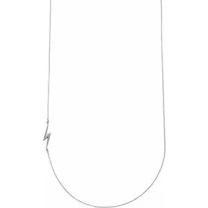 Sterling Silver Lightning Bolt 16" Necklace