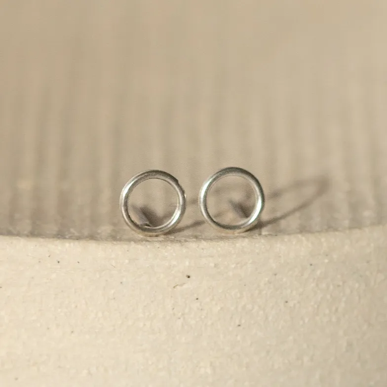 Sterling Silver Mini Studs Geo Circle