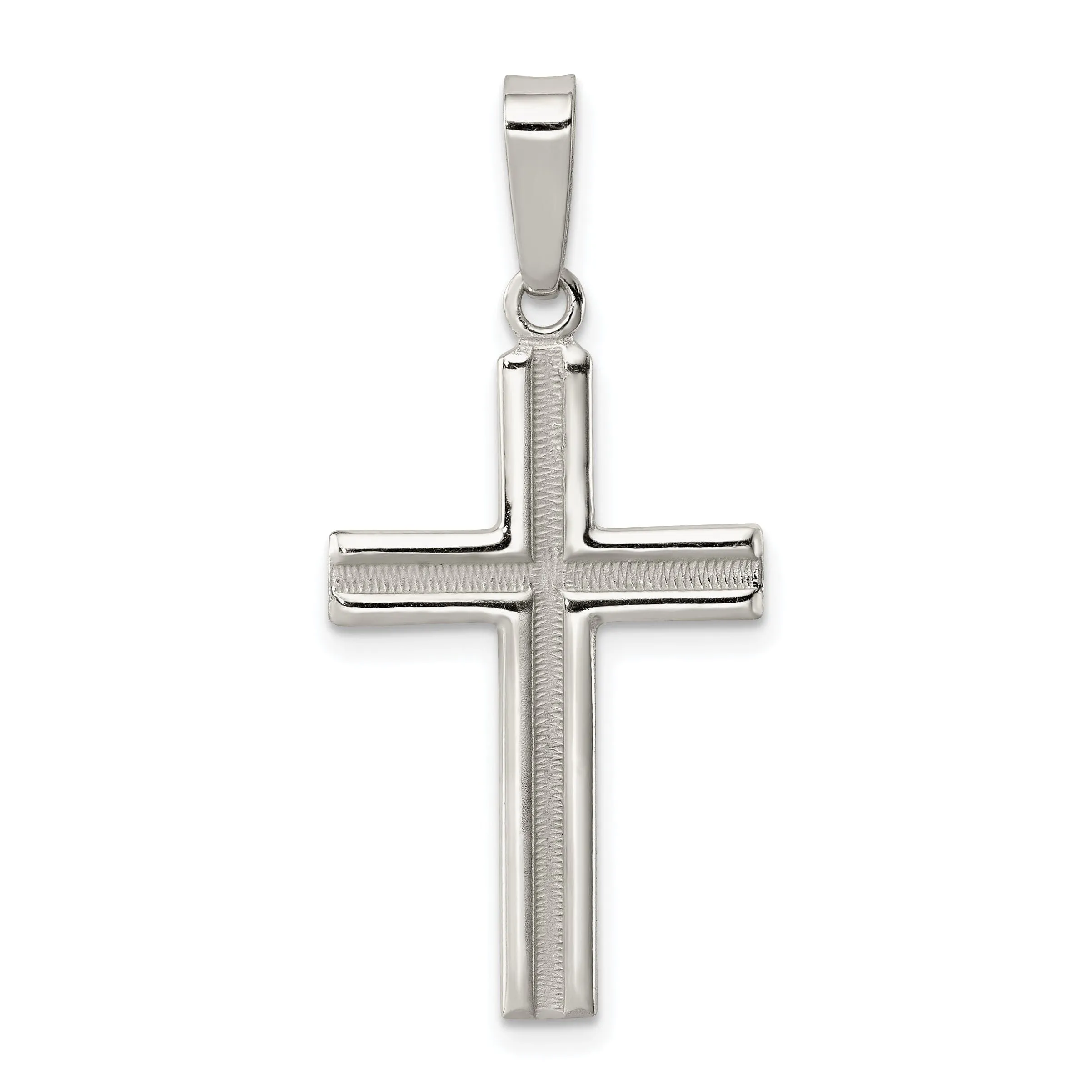 Sterling Silver Polished Latin Cross Pendant