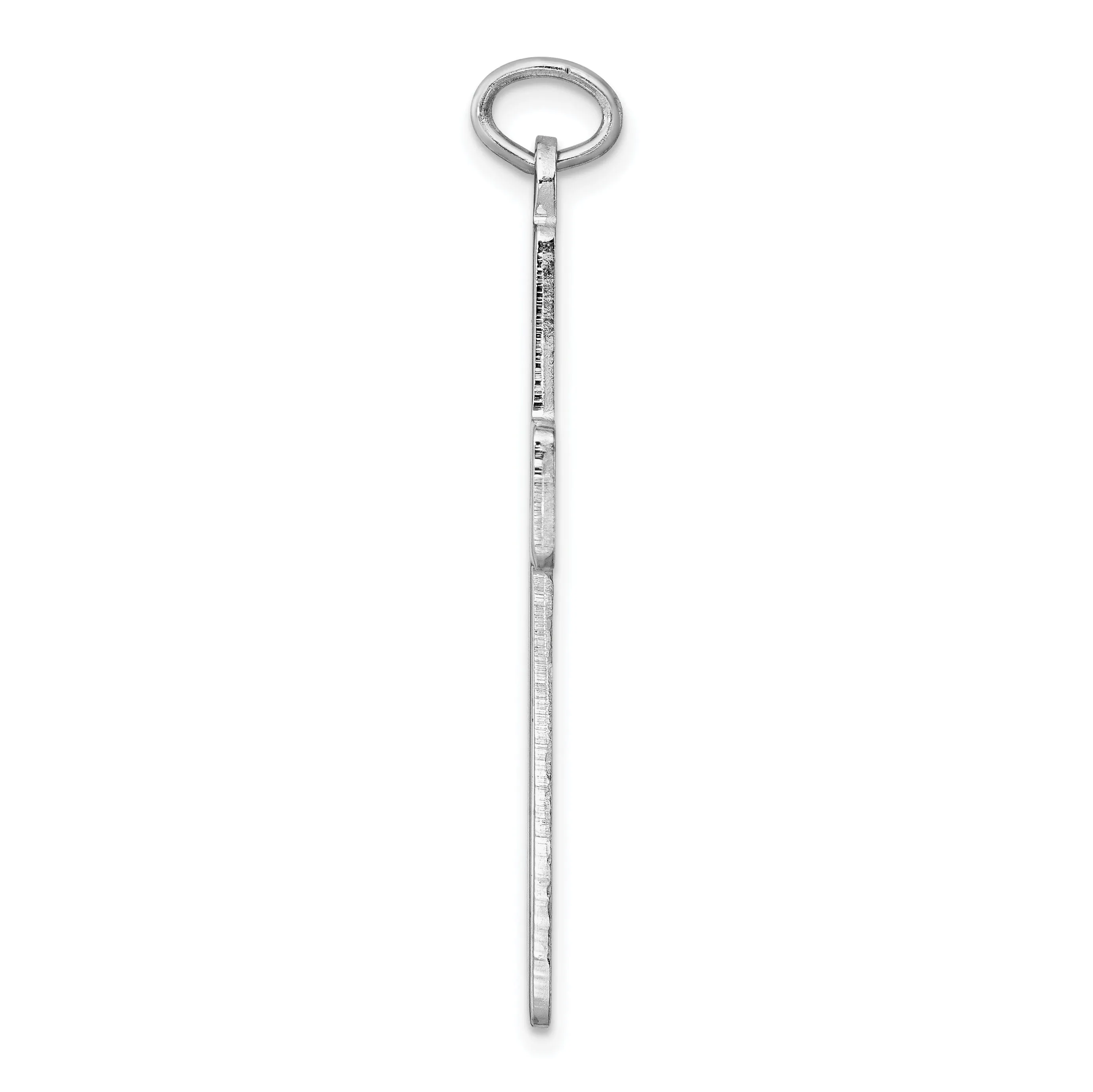 Sterling Silver Rhodium-plated Latin Cross Pendant