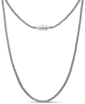 Sterling Silver Round Dragon Bone Chain Necklace - 2.5mm