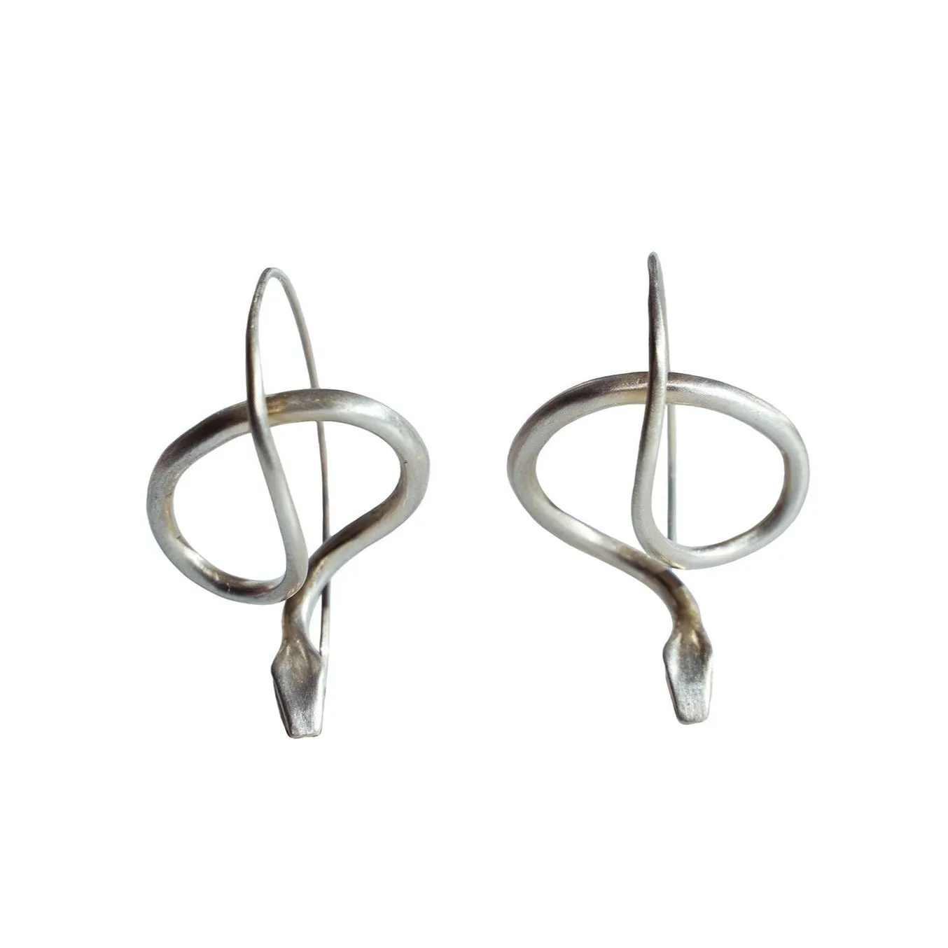 Sterling Silver Serpent Earrings