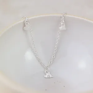 Sterling Silver Short Tilted Heart Charm Necklace