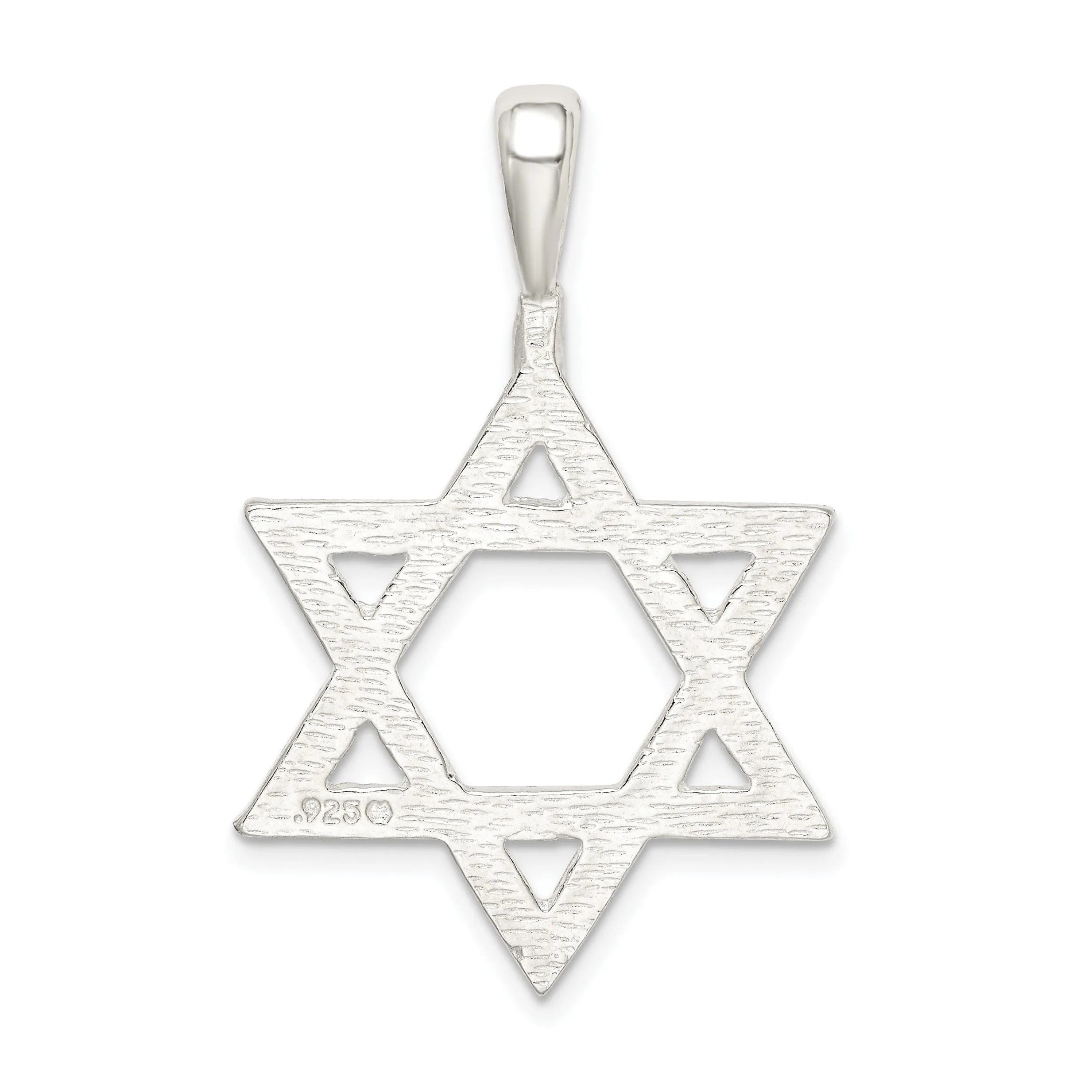 Sterling Silver Star of David Charm Pendant